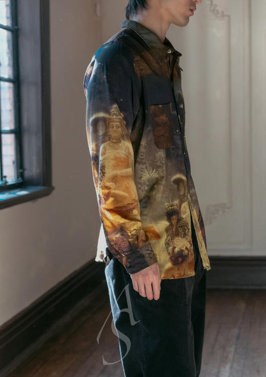 Paul Harnden  男士SADKO印花羊毛衬衫 商品图2