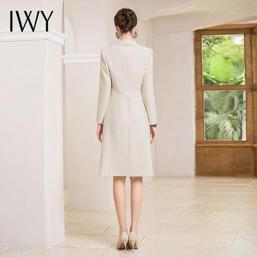 IWY/米白色小香风连衣裙女西装裙子秋冬名媛气质职业套装裙高级感工作服Q982-M 商品图3