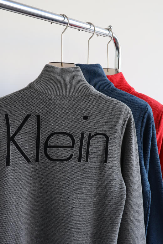 西K 出口韩单 提花字母 拉链高领毛衣外套  MY106 商品图4