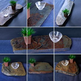 金文商周文砚石壶承/茶盘°款式随机