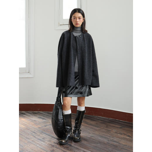 【6折不退换 买六免一】SUPERSCAPE素泊秋冬设计感百搭上衣JI简宽松休闲羊毛针织长袖外套 商品图3