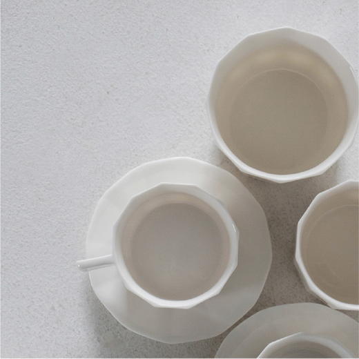 纯白方耳咖啡杯 商品图3