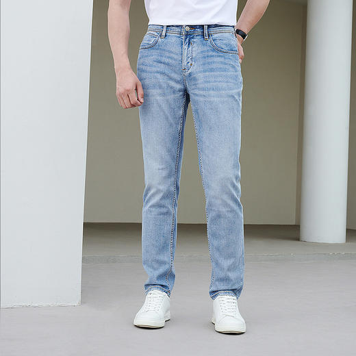【轻旅系列】舒弹棉直筒牛仔长裤H229811 商品图3