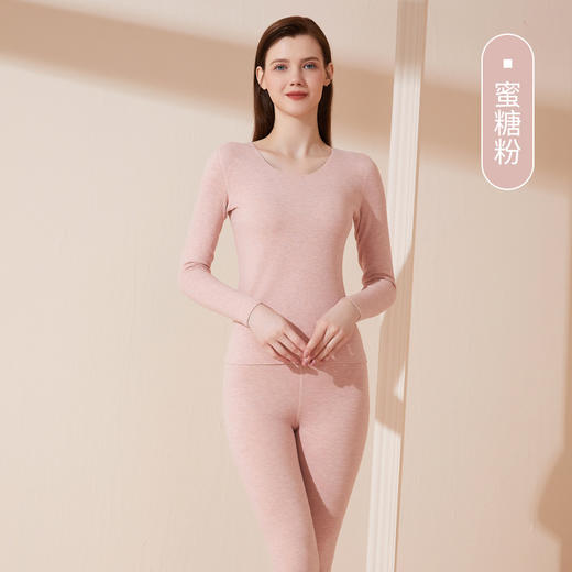 【阿尔巴斯山羊绒，保暖而舒适！】秋冬新款女士德绒羊绒蚕丝，保暖内衣无痕加厚发热秋衣秋裤套装爆款 商品图9