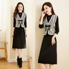 秋冬新款，新中式洋气小香风千鸟格马甲两件套连衣裙HR-YBER338 商品缩略图0