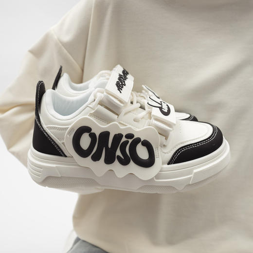 「三款配色！多巴胺港风」兔子魔术贴字母面包鞋软妹风学生ins潮运动板鞋女 商品图1