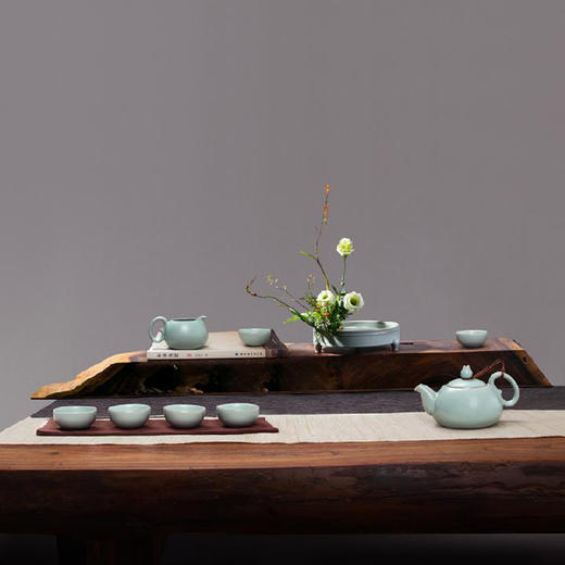 东道汝窑｜祈福平安茶壶组（天青·2023癸卯兔年） 商品图1