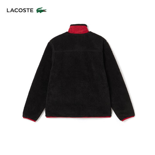 Lacoste法国鳄鱼新款龙年新年系列黑红拼色男士立领外套BH6886-98 商品图1