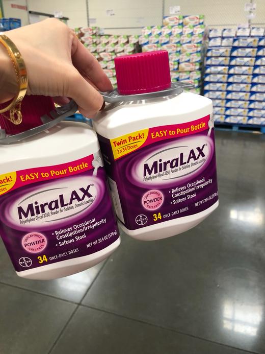 Miralax 儿童成人上火通冲剂改善***秘 578G*2瓶，美国代购，无中文标签，介意慎拍 M 商品图5