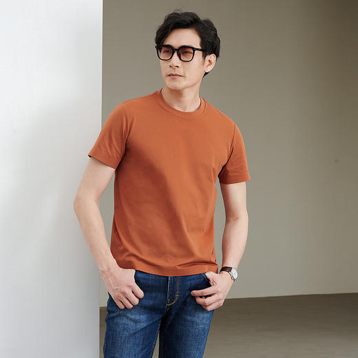 【森呼吸六号】桑蚕丝纯色百搭短袖T恤LGT001 商品图3