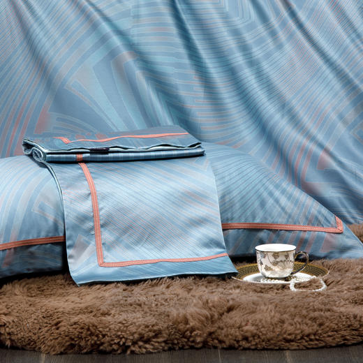 多喜爱 云丝缎几何肌理四件套 观如幻梦cs 商品图5