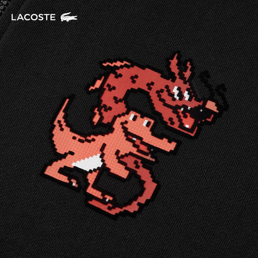 【海南专供价】Lacoste法国鳄鱼新款龙年新年系列男女同款连帽卫衣外套SH4758-98 商品图4
