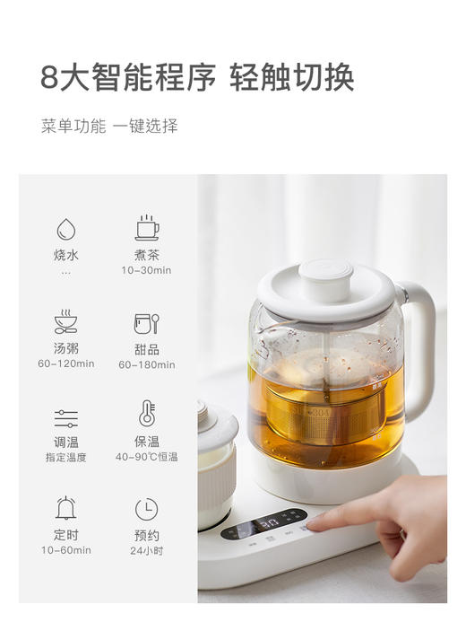 olayks欧莱克养生壶小型办公室恒温家用多功能玻璃烧水壶煮茶壶 商品图2