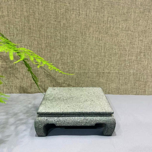 15cm大号青石鼓腿小方几/壶承/底座 商品图0