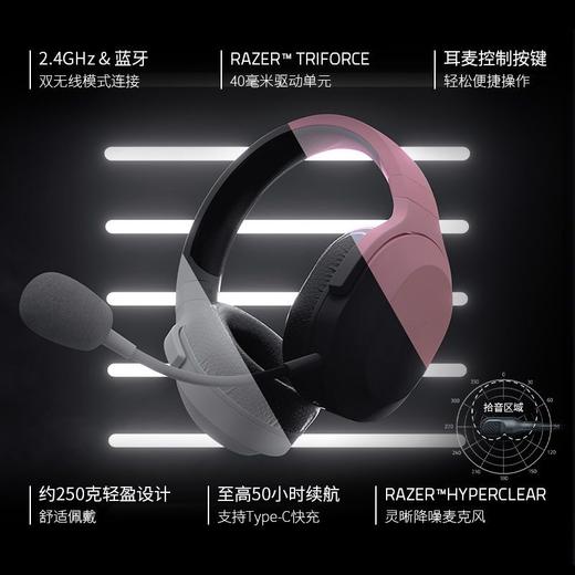 Razer雷蛇梭鱼X 2.4G+蓝牙无线耳机【雷蛇官方直营，3年有限质保】 商品图1