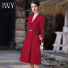 IWY/气质年会主持人红色连衣裙女秋冬长袖宴会礼服时尚绑Q982-R 商品缩略图1