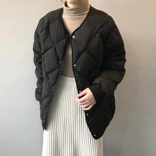 【2023年新款菱形格棉服】复古风时尚棉服 菱格形女短款冬季棉服外套 棉袄学生棉衣外套潮流穿搭 商品图1