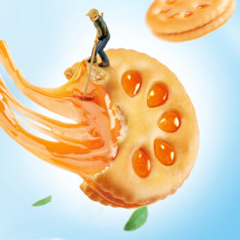 嘉士利零食 饼干 果乐果香 早餐果酱夹心饼干 香橙味680g/盒 商品图5