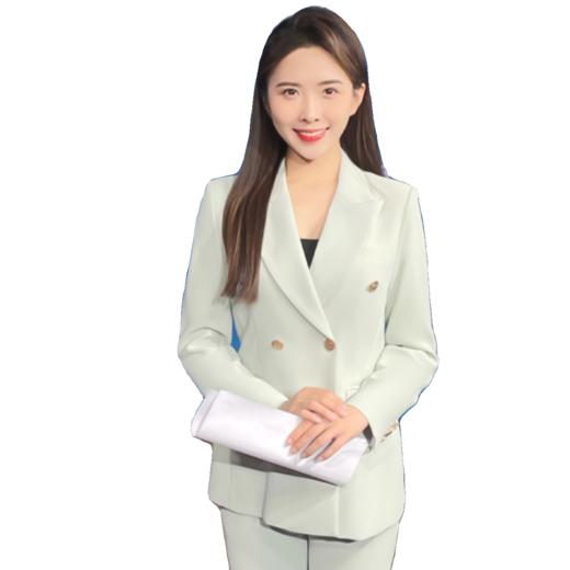 IWY/薄荷绿西装套装女高端大学生面试正装商务主持西服外套CP11385 商品图3