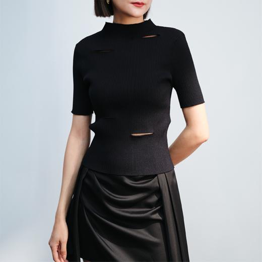 LIYIHAN 不规则切割毛衫 Y233M03290 商品图0