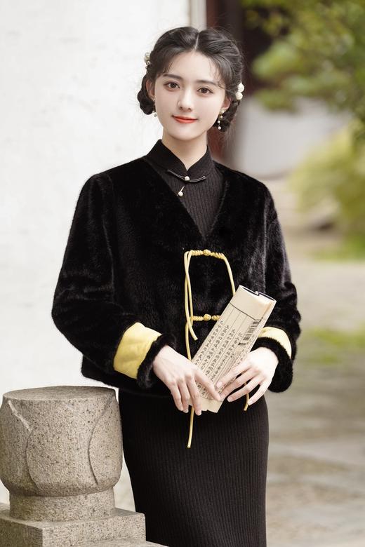 旗袍外搭女新款秋冬季，长袖时尚洋气高档小外套GSJ-188 商品图3