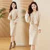 秋冬季新款，洋气时尚花苞袖新中式双盘扣两件套连衣裙HR-YBER333 商品缩略图1