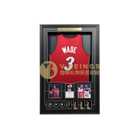 收藏系列 韦德3号热火队球员版 亲笔签名球衣