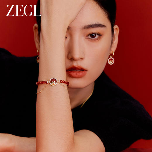 ZEGL设计师本命年龙系列红玛瑙手链女生轻奢小众精致新年礼物手饰 商品图2