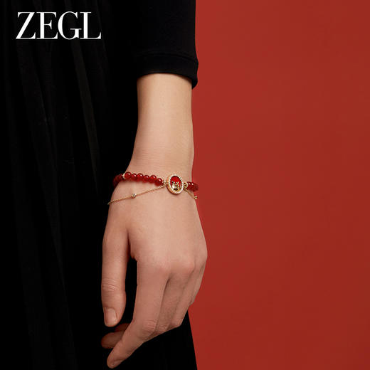 ZEGL设计师本命年龙系列红玛瑙手链女生轻奢小众精致新年礼物手饰 商品图1