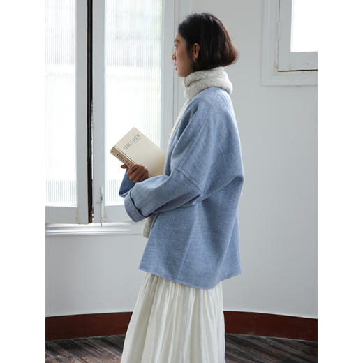 【6折不退换 买六免一】SUPERSCAPE素泊秋冬设计感百搭上衣JI简宽松休闲羊毛针织长袖外套 商品图1