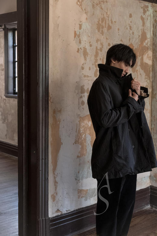 Paul Harnden 男士黑色artist双排扣羊毛西装外套 商品图0