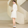 IWY/高端长袖西装连衣裙秋季米白套裙职业装演讲比赛服女正装裙子233021Q1 商品缩略图2