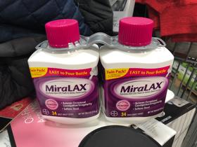 Miralax 儿童成人上火通冲剂改善***秘 578G*2瓶，美国代购，无中文标签，介意慎拍 M