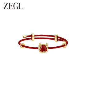 ZEGL设计师本命年龙系列红玛瑙手链女轻奢小众精致新年红绳手饰品