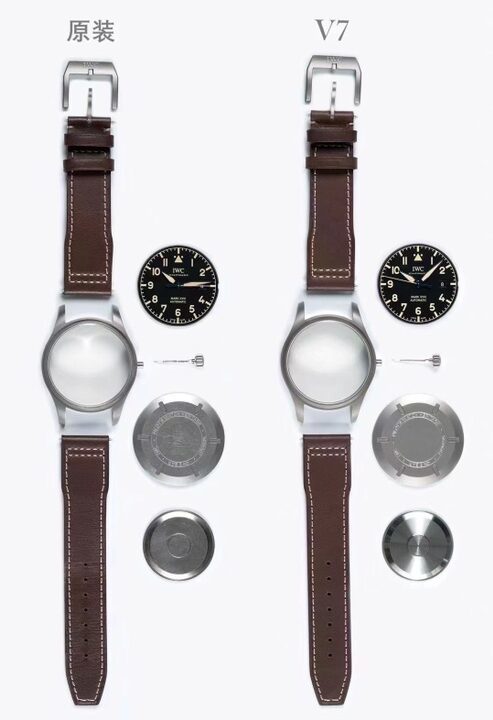 V7厂万国表超A高仿手表飞行员系列IW327006对比正品评测