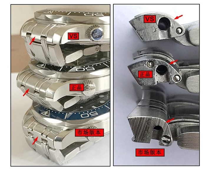 VS厂欧米茄一比一超A高仿手表海马系列210.30.42.20.01.001对比正品评测