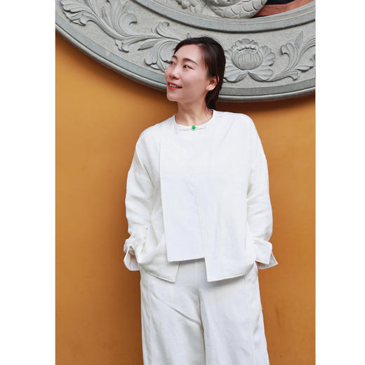 【线上专属】中式小衫（23809525-山矾） 商品图1