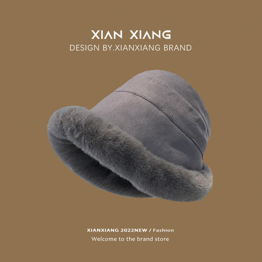 帽子女冬季新款毛毛渔夫帽加绒保暖棉帽女冬天雷锋帽护耳毛绒盆帽 商品图3