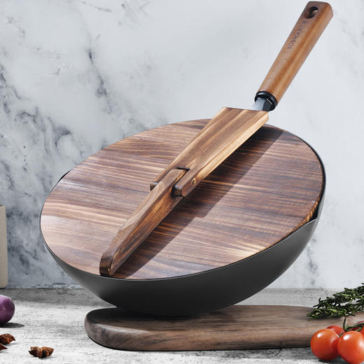 康巴赫   KGST-C32双倍防锈轻量极铁炒锅32cm 商品图0