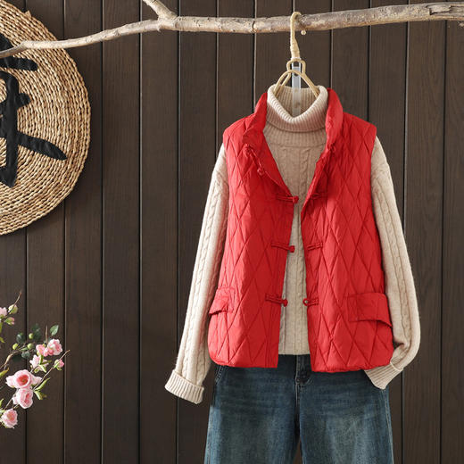 GYH  8910马夹坎肩休闲时尚宽松拼接时尚百搭棉服马甲 商品图0