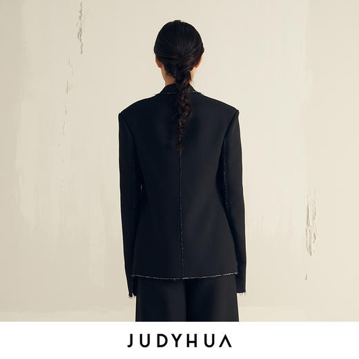 JUDYHUA 毛边设计收腰西装 商品图2