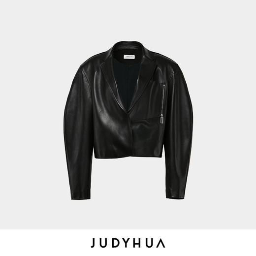 JUDYHUA 简约设计小羊皮西装外套 商品图0