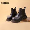Safiya/索菲娅2023秋冬大头显脚小系带粗跟厚底英伦马丁靴加绒 SF34118403 商品缩略图0