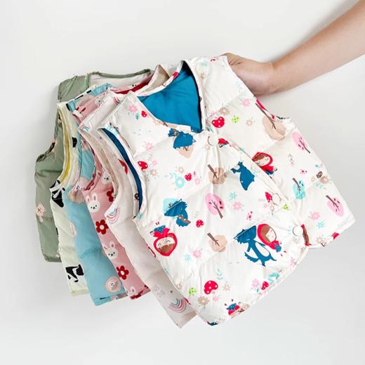 贝肽斯儿童羽绒马甲背心秋冬款轻薄白鸭绒男女宝宝上衣外穿保暖 商品图1