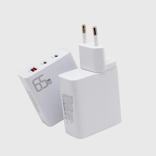 多口65W氮化镓充电器pd快充认证PSE ETLSAA适用华为苹果手机笔记电脑. 商品图1