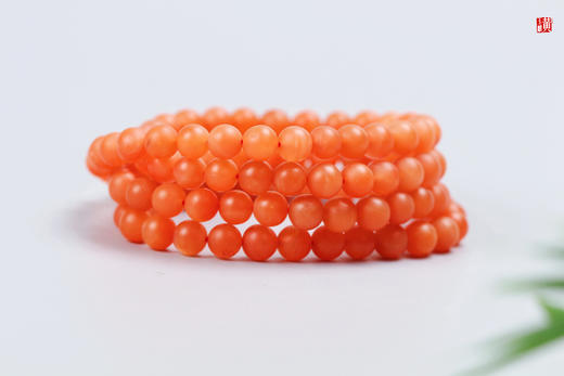 【馨兰】保山南红珠串，珠径6.6mm，108颗 商品图0