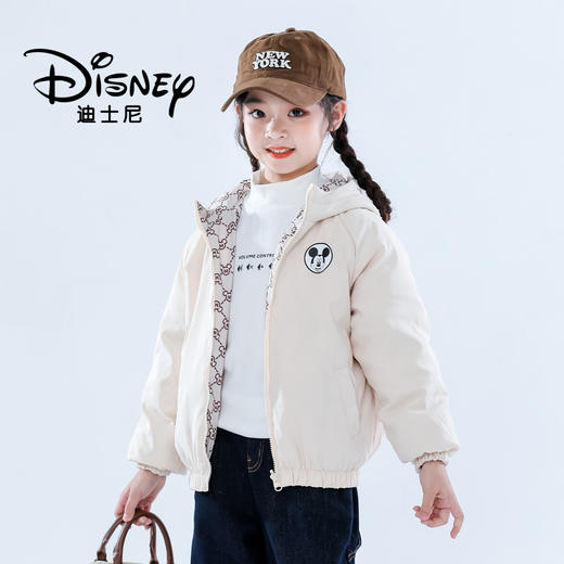 【迪士尼】儿童90白鸭绒双面穿羽绒服 时尚百搭 商品图8