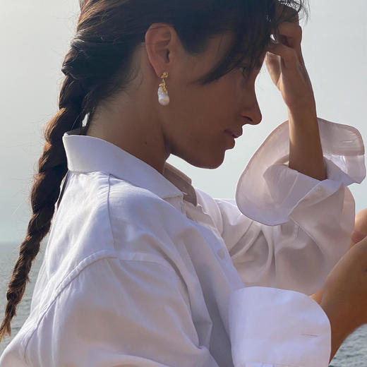 北京仓｜Les Mères-Classic-金色 珍珠 耳钉(单只）［荷兰设计师］ 商品图0