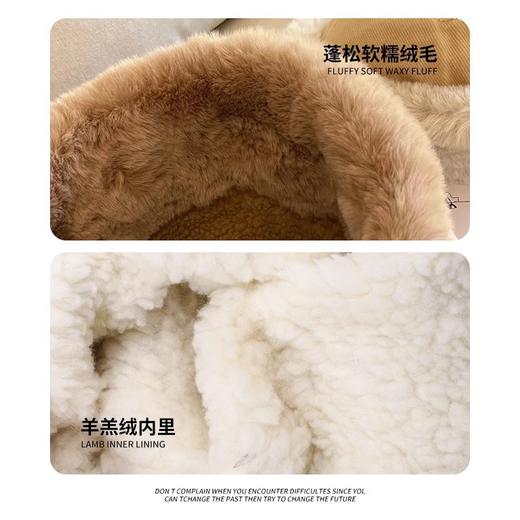 【羊羔内里，好看又温暖！】加厚毛绒，温暖好看，冬季毛绒渔夫帽女，日系显脸小，加厚防寒百搭蒙古帽，保暖加绒加厚秋冬护耳帽子女lm 商品图3