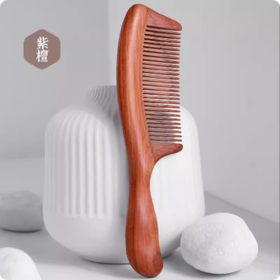 百货世界-原森太绿檀细齿长柄梳 （不含精油、布袋）（象印专柜）